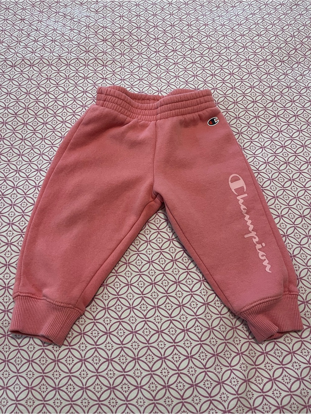 Champion Kids Rose Pink Logo Sweatpants